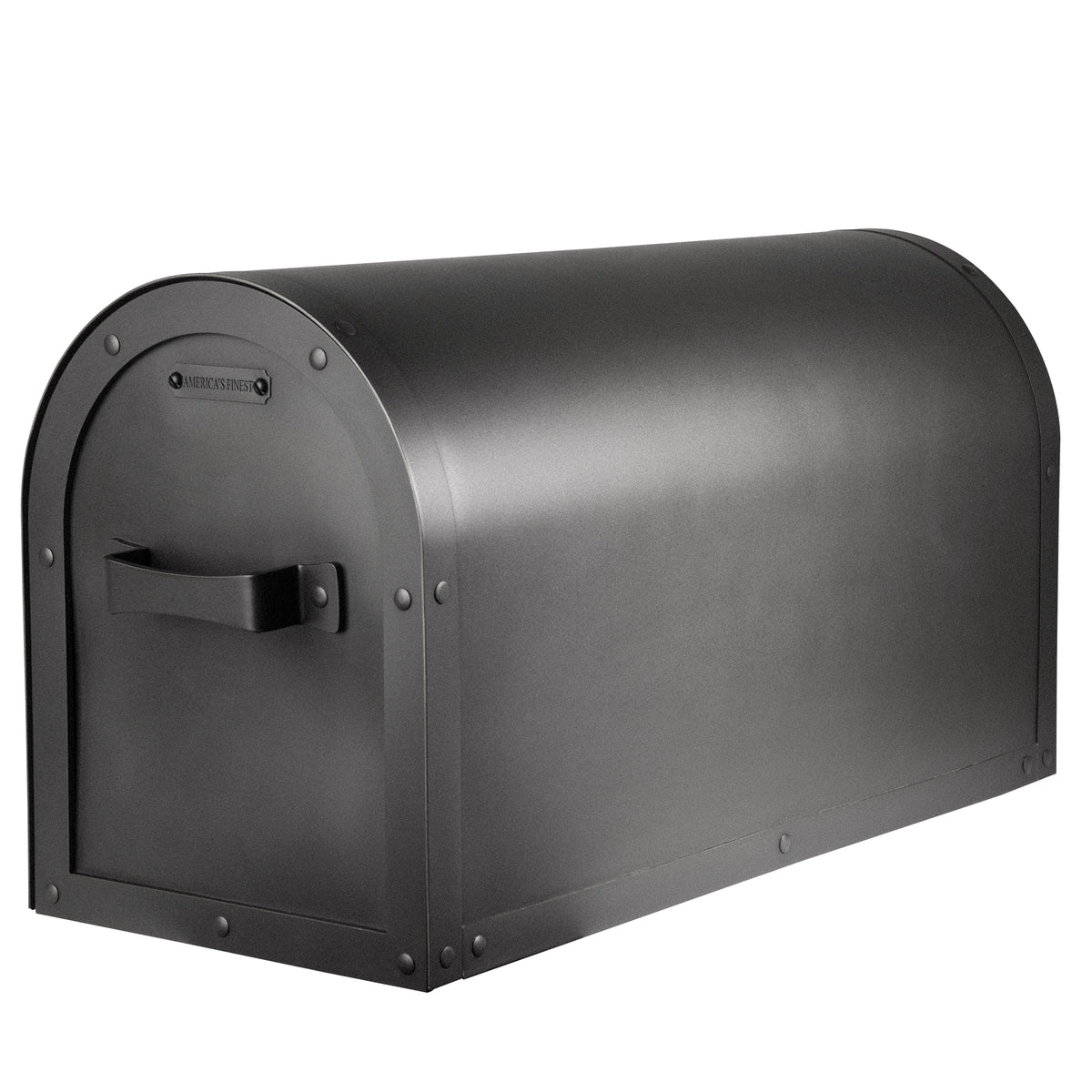 Arched Solid Brass Post Mount Mailbox  AF-501