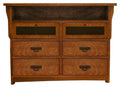 American Mission TV Console - 46W, Two Flip Drawers, Four Drawers
