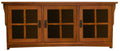 American Mission TV Console - 65W, Three Glass Doors