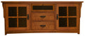 American Mission TV Console - 65W, Two Glass Doors, Two Drawers