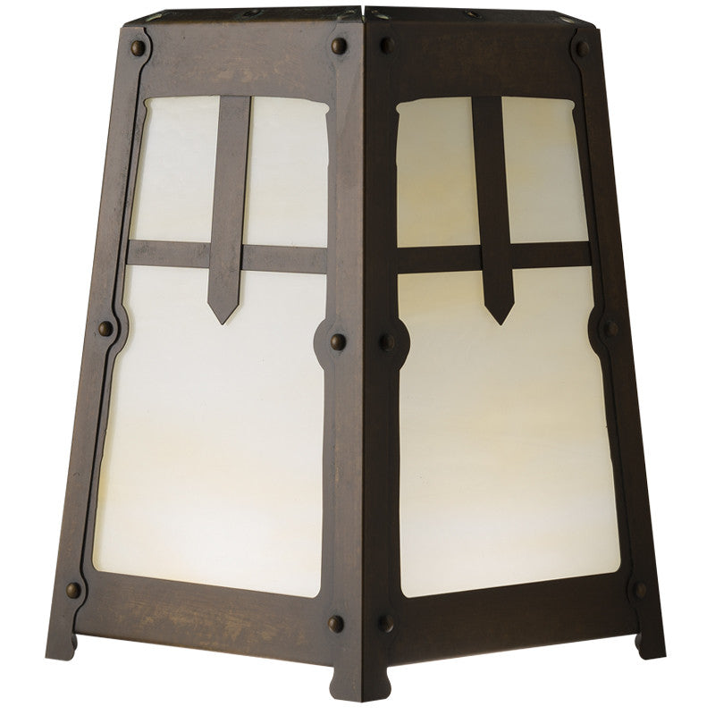 Poplar Glen Hooked Arm Sconce with 8.25" Roof 643-1