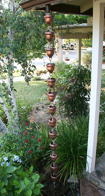 Acorn Copper Cup Rain Chain