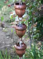 Acorn Copper Cup Rain Chain