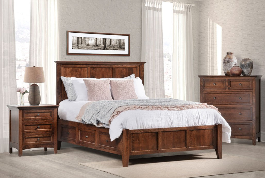 Albany Panel Bed with Drawer Units Raised 6"