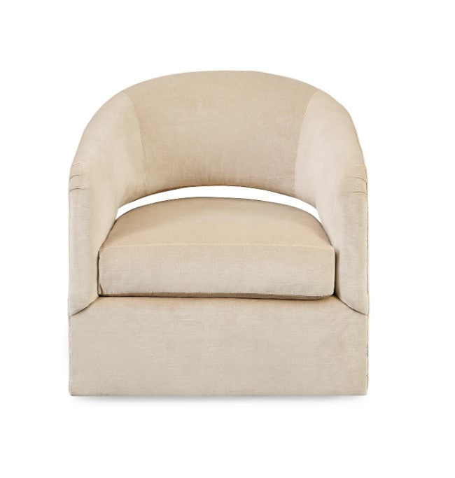 Beige armchair on a white background