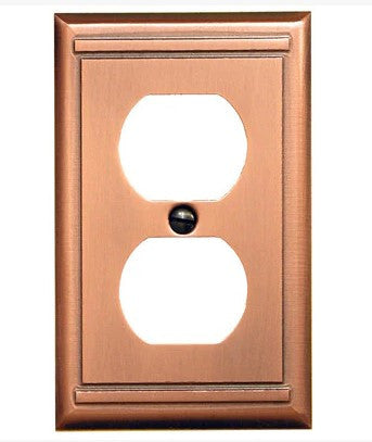 Art Nouveau Duplex Copper Outlet