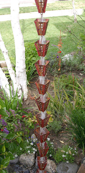 Arts and Crafts Copper Rain Chain
