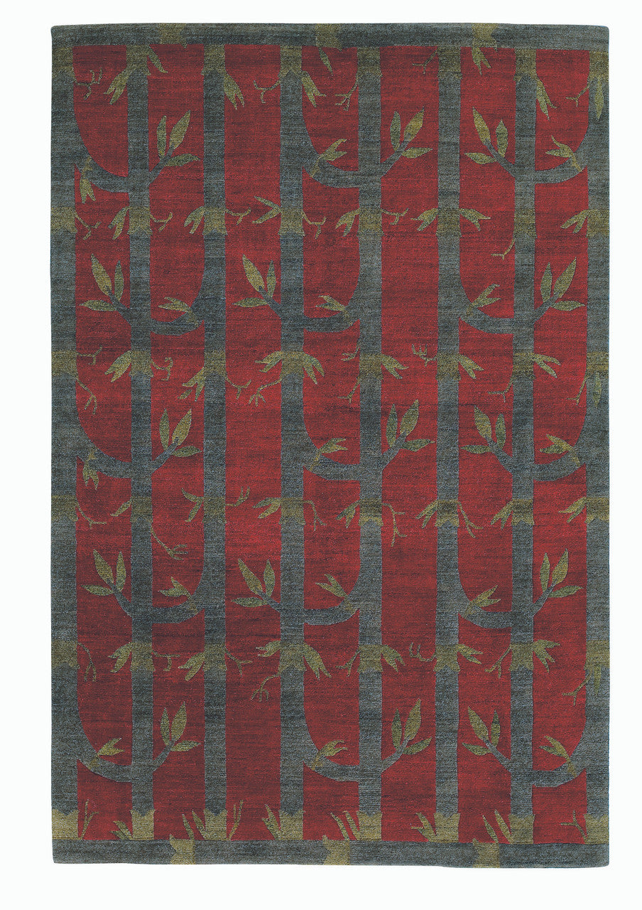 Craftsman Bamboo Red Rug