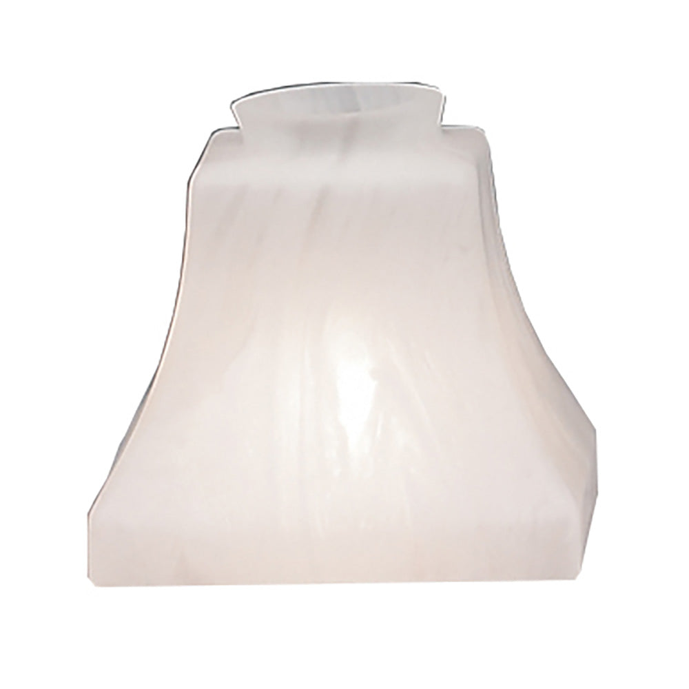 A translucent white bell-shaped glass shade or diffuser with a smooth, glossy finish, shown against a plain white background.
