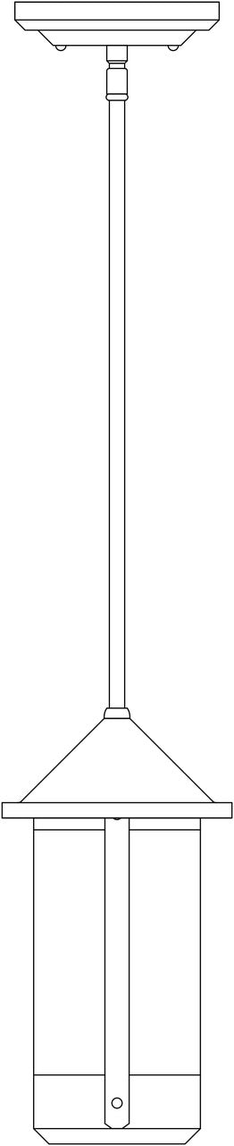 Line drawing of a cylindrical object with a top cap and bottom base