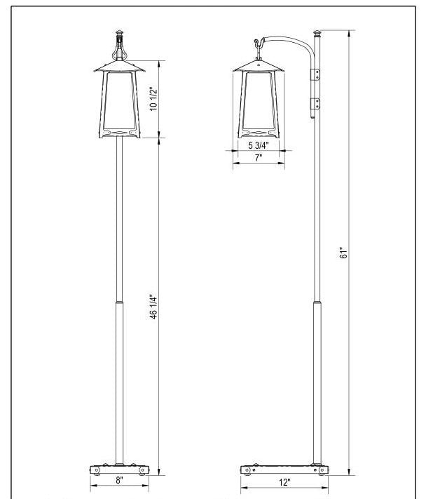 Owl Filigree Hook Arm Floor Lamp