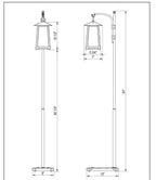 Owl Filigree Hook Arm Floor Lamp