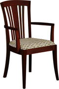 Bayonne armchair by Stickley with a patterned cushion.