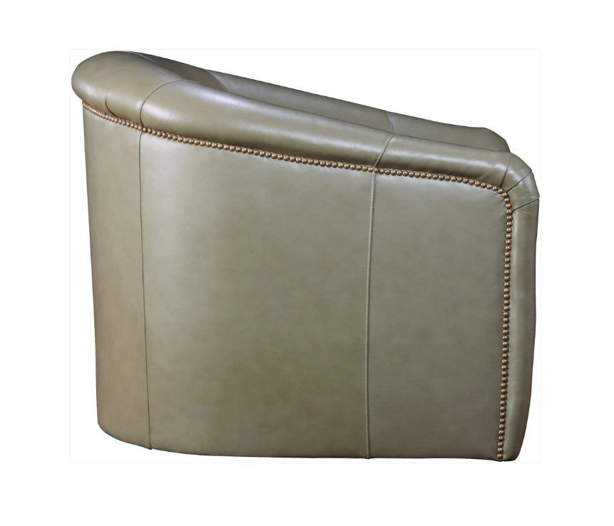 Beige leather headrest on a white background