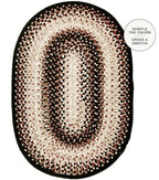 Black Mist Oval Rug 