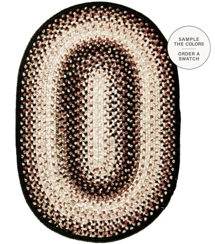 Black Mist Oval Rug 
