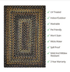 Black Forest  Outdoor Braided Rug