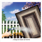 Black Mist Outdoor Braided Rug