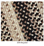 Black Mist Outdoor Braided Rug
