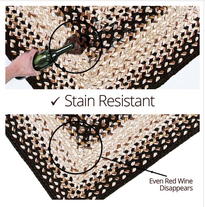 Black Mist Outdoor Braided Rug