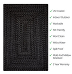 Black Outdoor Braided Rug