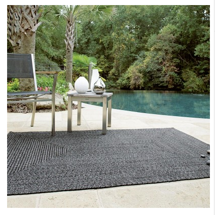 Black Outdoor Braided Rug