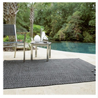 Black Outdoor Braided Rug