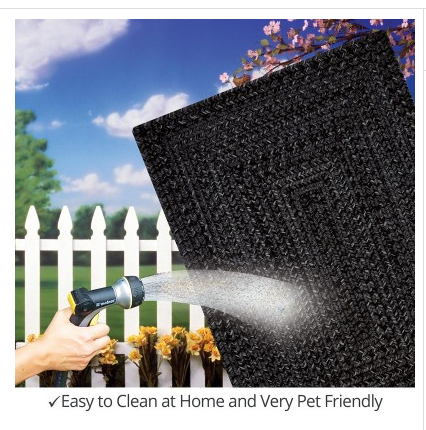 Black Outdoor Braided Rug