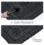 Black Outdoor Braided Rug