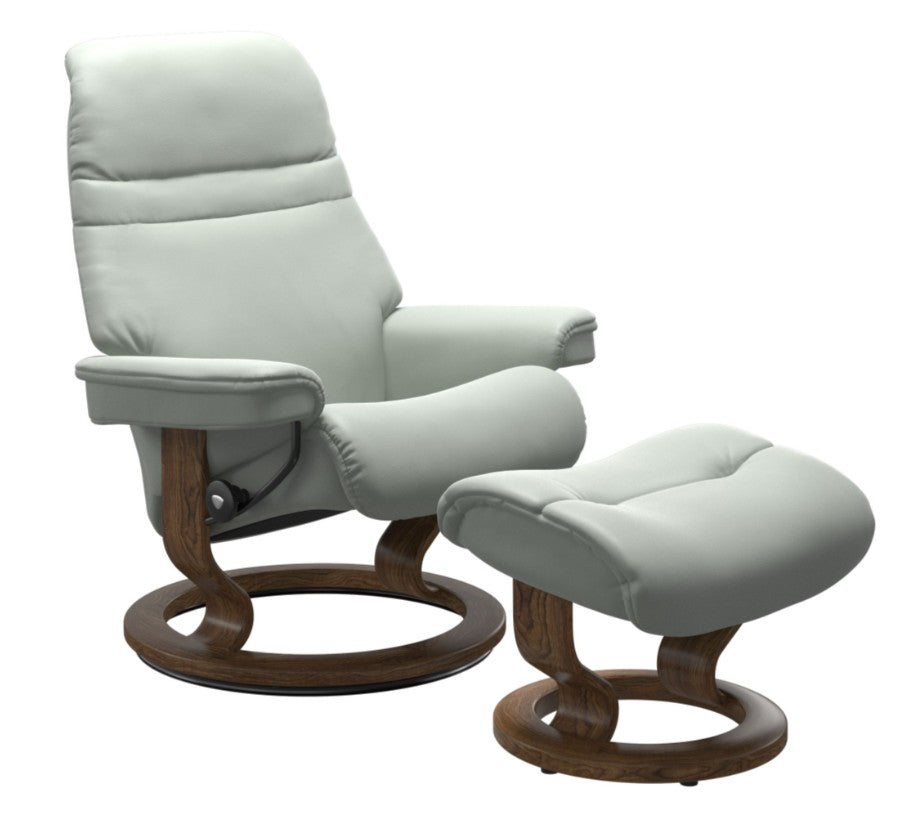 Stressless Sunrise Classic Chair and Ottoman