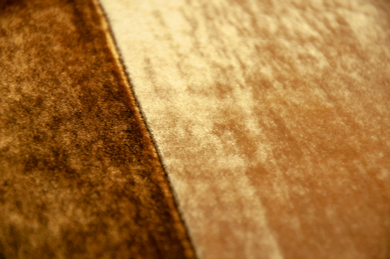 Copper Ivy Color Block Velvet 22" Sq. Pillow by Kevin O'Brien Studio