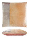 Mango Color Block Velvet 22" Sq. Pillow by Kevin O'Brien Studio