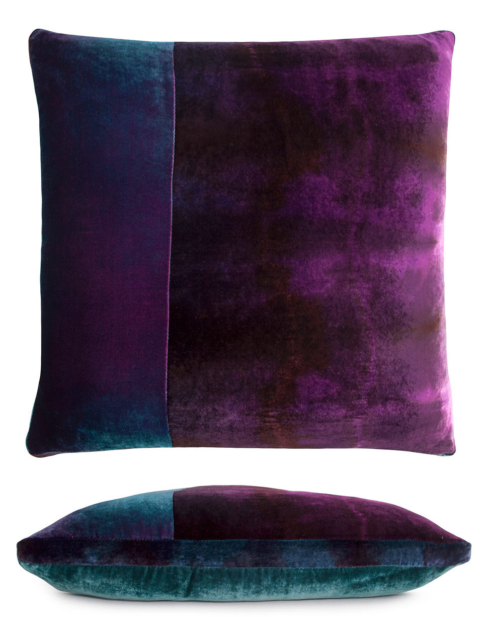 Shark Color Block Velvet 22" Sq. Pillow by Kevin O'Brien Studio