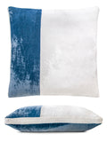 Denim Color Block Velvet 22" Sq. Pillow by Kevin O'Brien Studio