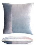 Moonstone Color Block Velvet 22" Sq. Pillow by Kevin O'Brien Studio