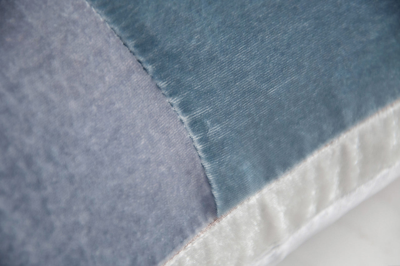 Moonstone Color Block Velvet 22" Sq. Pillow by Kevin O'Brien Studio