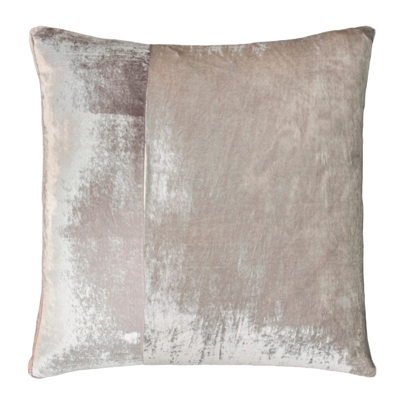 Pearl Color Block Velvet 22" Sq. Pillow by Kevin O'Brien Studio
