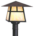 Decorative outdoor lamp with a glass shade on a white background