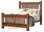 Craftsman Spindle Bed with Inlay
