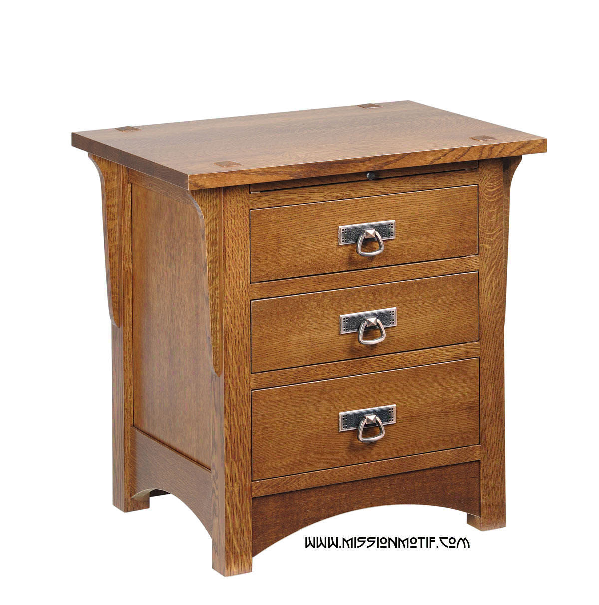 Craftsman 3-Drawer Nightstand with Pullout