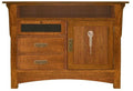 Craftsman TV Console  - 46W, One Wood Door, Two Drawers, One Flip Front