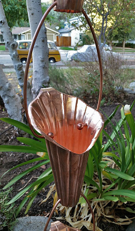 Cala Lily Copper Rain Chain