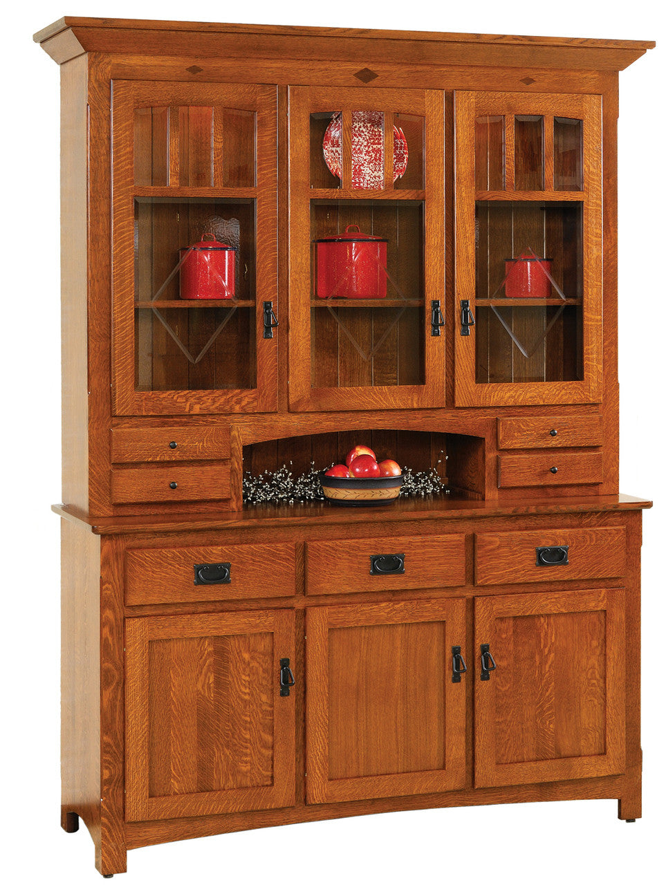Century Mission 3 Door Hutch #3-3-SV