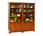 Cherry Valley Bookcase Class B with Wooden Bottom Doors
