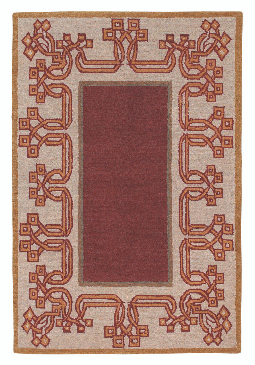 Chinese Lantern Burgundy Rug
