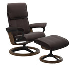 Stressless Admiral Signature Base Chair and Ottoman