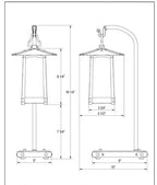 Cobblestone Wisteria Hook Arm Table Lamp