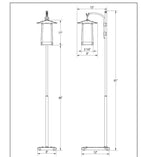 Cobblestone Japanese Maple Hook Arm Floor Lamp
