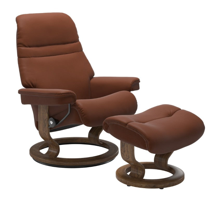 Stressless Sunrise Classic Chair and Ottoman
