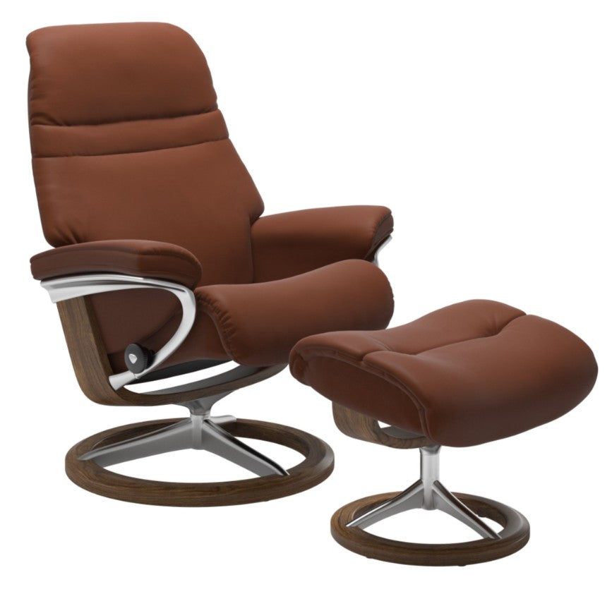 Stressless Sunrise Signature Base Chair and Ottoman